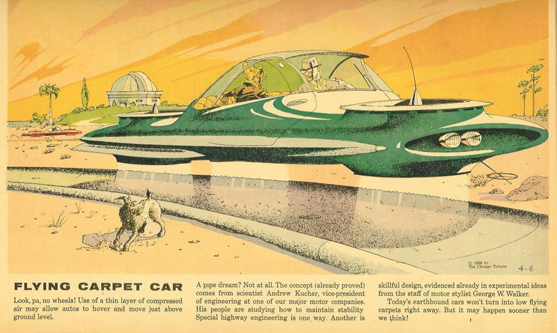 Illustration for article titled Flying Carpet Car (1958)